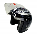 Шлем открытый CONCORD XZH03 черный глянец (с рисунком) РАЗМЕР L
