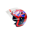 Шлем открытый CONCORD XZH03 красный глянец (с рисунком) РАЗМЕР XL