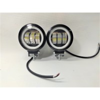 Фара LED светодиодная  линзованная  круглая  для авто и мото техники ,противотуманная фара  (пара)